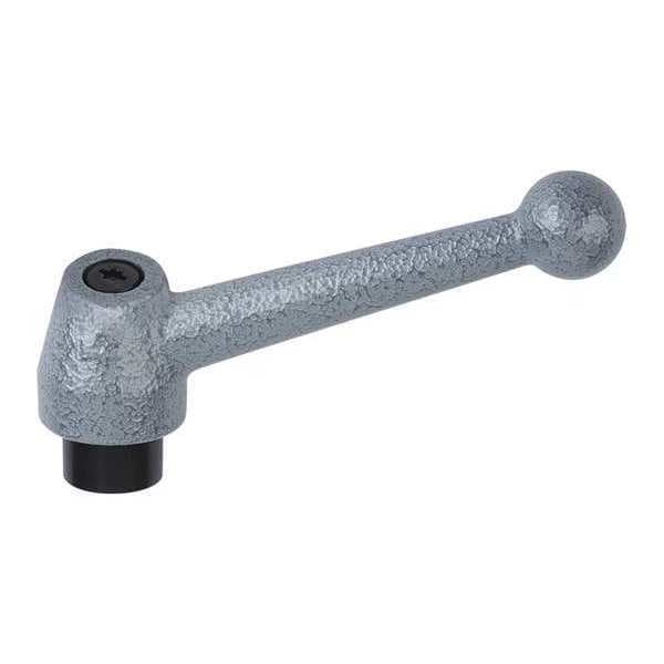 Adjustable Handle, Ball Style, All Steel, Size: 2 M12 Steel, Painted Finish Gray Hammertone