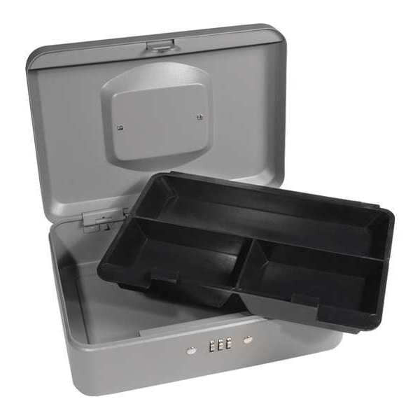Cash Box, 3 Compartments, Steel