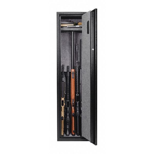 Rifle & Gun Safe, Biometric Lock, 82 lbs, 4.3 cu ft, (2) Guns, (5) Rifles