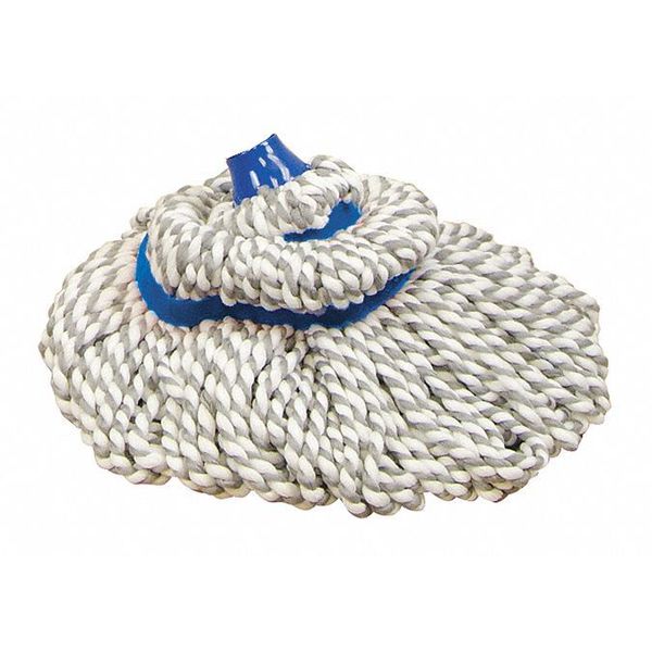 Universal String Wet Mop, 12.8 oz Dry Wt, Quick Change Connection, Looped-End, Blue, Polyester