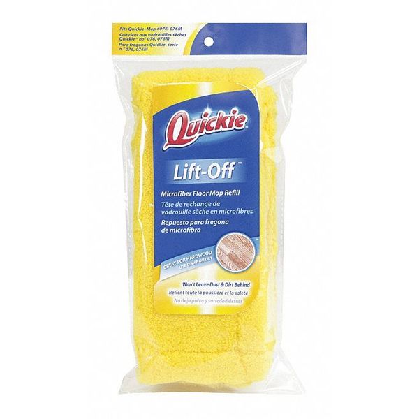 Universal Flat Spray Mop, 28 oz Dry Wt, Quick Change Connection, Yellow, Polyester