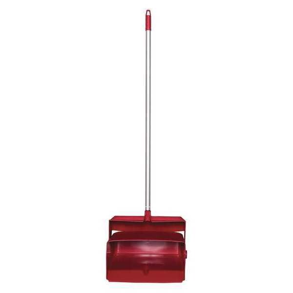 Lobby Dust Pan and Broom Set, Red