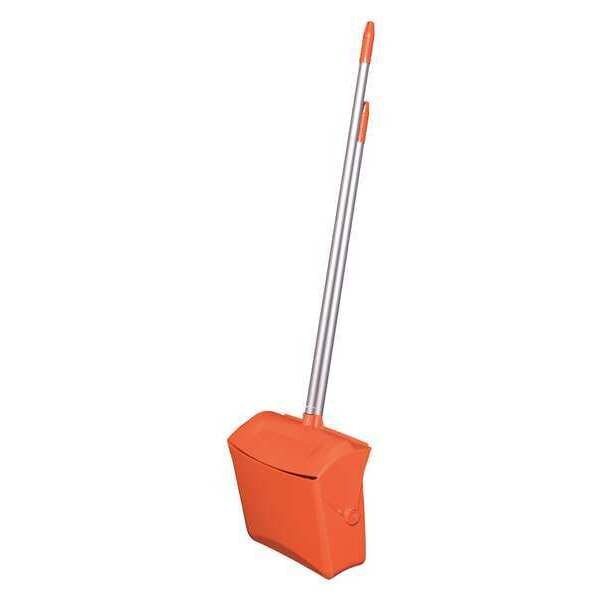 Lobby Dust Pan and Broom Set, Orange