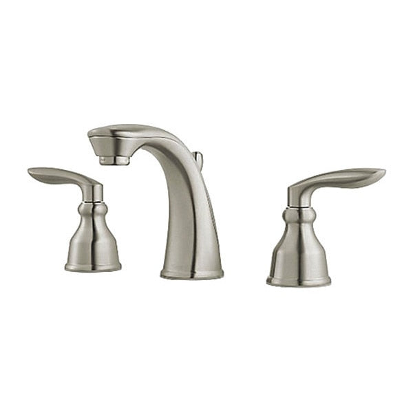 Dual Handle 3 Hole Bathroom Faucet, Brushed Nickel