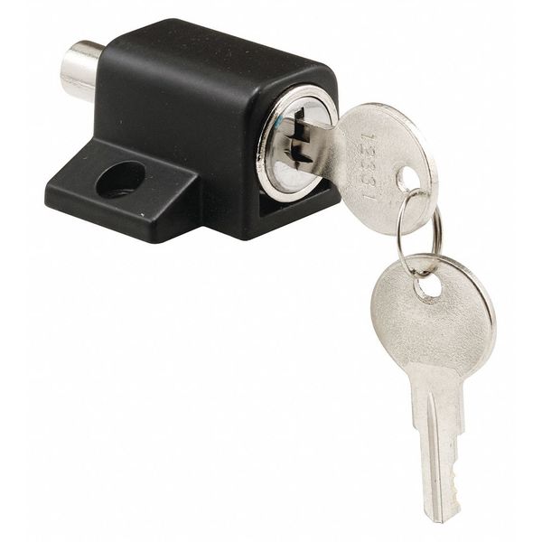 Sliding Door Keyed Lock, Push In, Paint