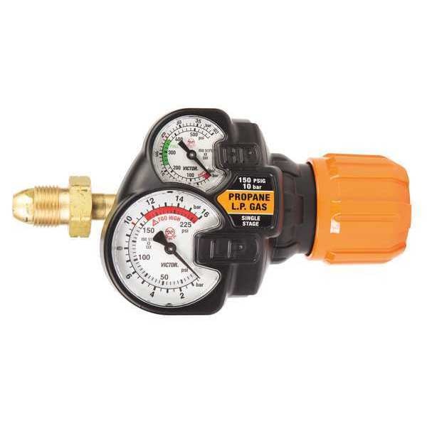 Gas Regulator, Single Stage, CGA-510, 5 to 150 psi, Use With: Liquefied Propane