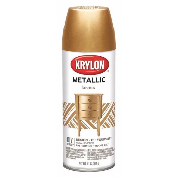 Metallic Spray Paint, Brass Metallic, Metallic, 11 oz.