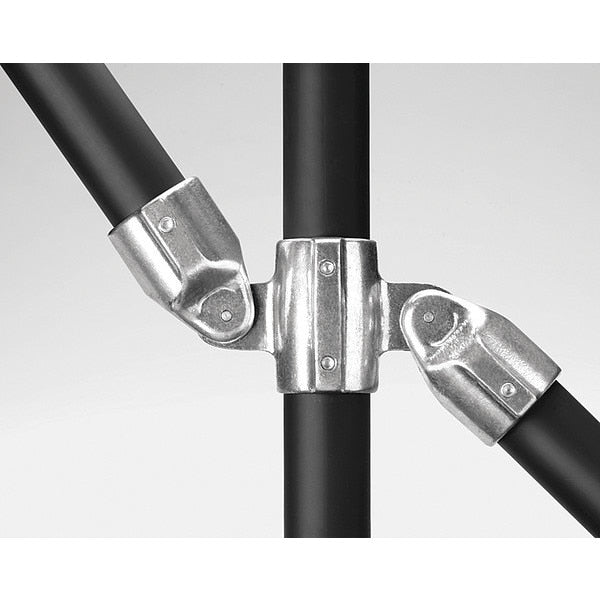 Structural Pipe Fitting, Adjustable Cross Assembly, Aluminum, 2 in Pipe Size