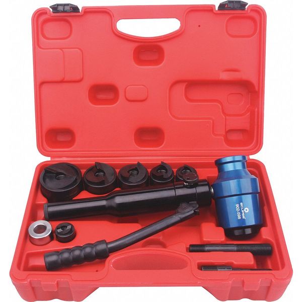 10 Piece Hydraulic Punch Driver Set, 10 ga Steel