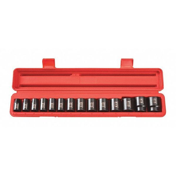 1/2 Inch Drive 6-Point Impact Socket Set, 14-Piece (11-32 mm)