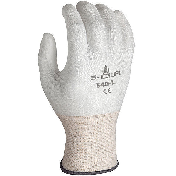 Coated Gloves, White, L, VF, 43FH32, PR