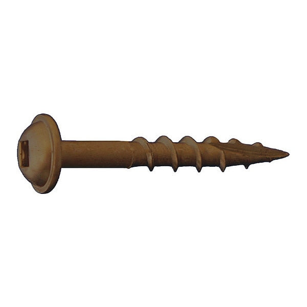 Wood Screw, #8, 3 in, Oil Rubbed Low Carbon Steel Round Head Square Drive, 1500 PK