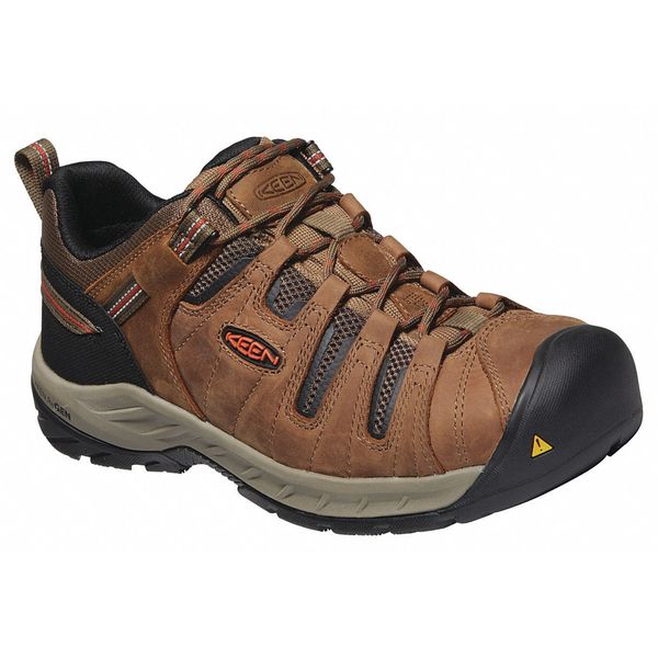 Size 7 Men's Hiker Shoe Steel Work Shoe, Shitake/Rust