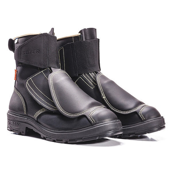 Size 10-1/2 Men's 8 in Work Boot Aluminum Work Boot, Black