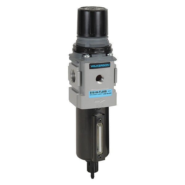 Filter-Regulator, Particles/Water Removal, Max. Incoming Pressure - Air Treatment: 250 psi