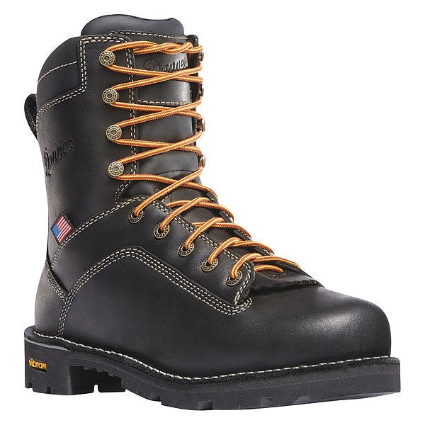 Size 8-1/2 Men's 8 in Work Boot Alloy Work Boot, Black