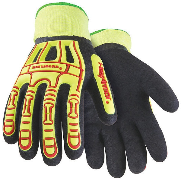 Hi-Vis Cold Protection Gloves, Fleece Lining, M