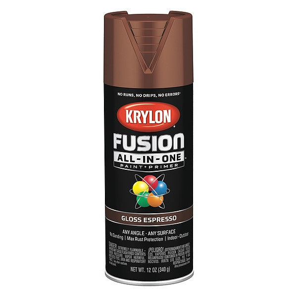 Rust Preventative Spray Paint, Leather Brown, Gloss, 12 oz