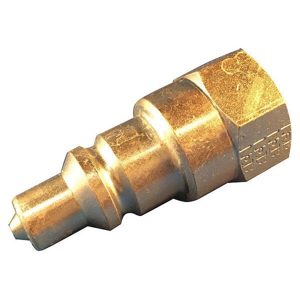 Hydraulic Quick Connect Hose Coupling, Steel Body, Push-to-Connect Lock, 3/8
