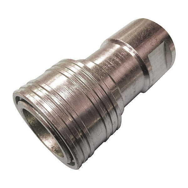 Hydraulic Quick Connect Hose Coupling, Steel Body, Push-to-Connect Lock, 1