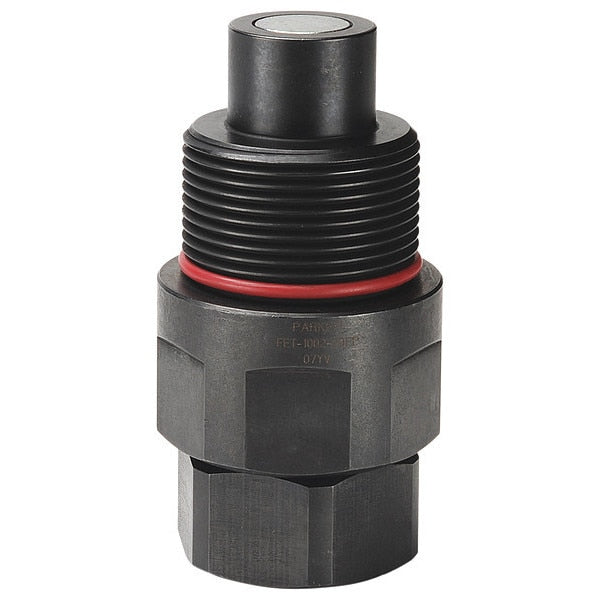 Hydraulic Quick Connect Hose Coupling, Steel Body, Thread-to-Connect Lock, FET Series