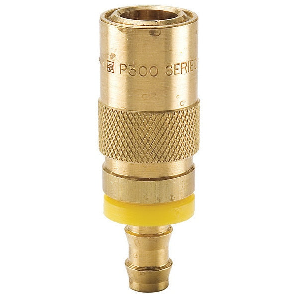 Hydraulic Quick Connect Hose Coupling, Brass Body, Sleeve Lock, 9/16