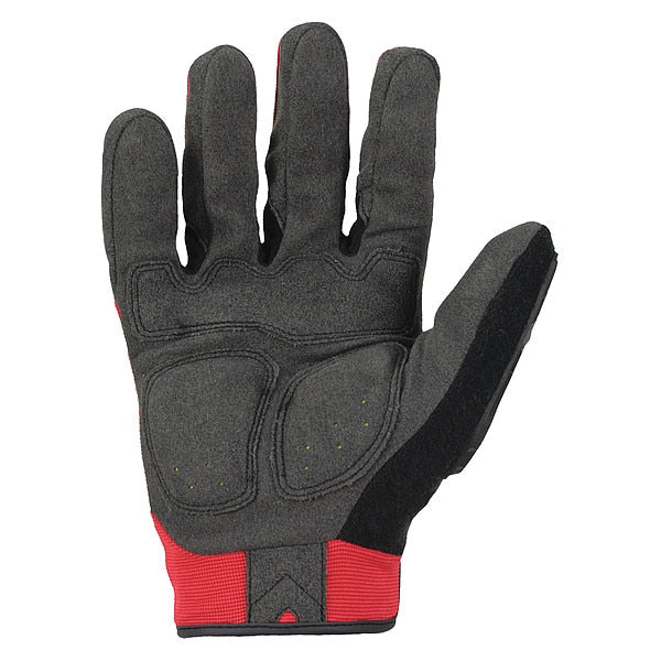 Leather Gloves, Black/Red, 2XL, PR