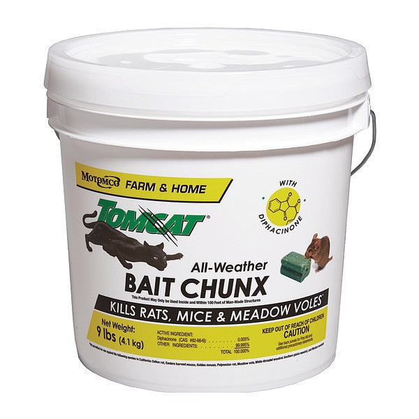 Rodenticide, 9 lb., Chunks Form