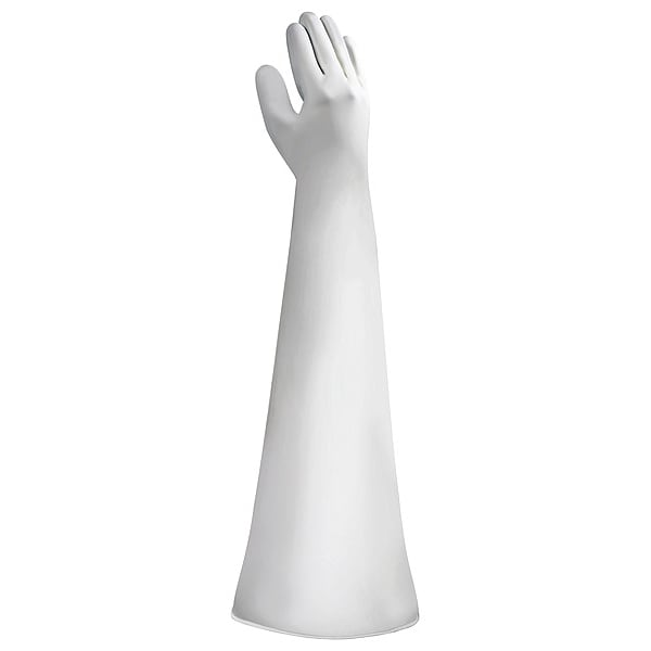 Gloves, Nitrile, White, 9-3/4