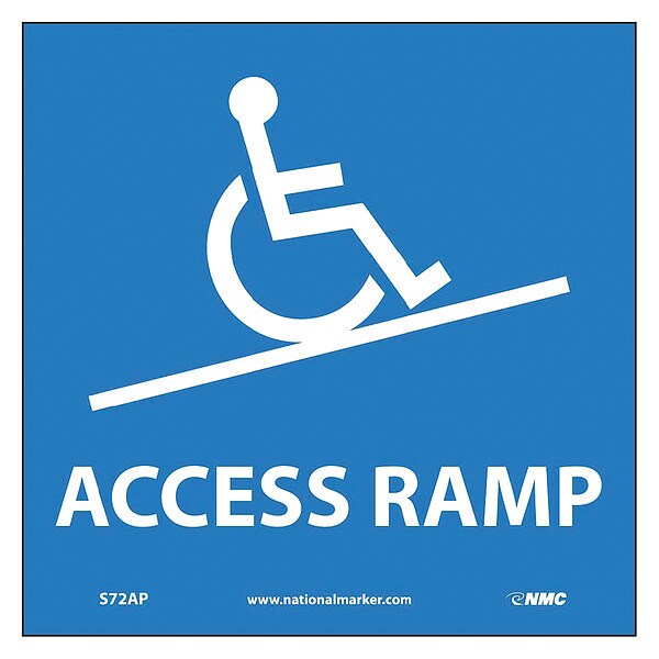 Access Ramp Graphic Label, Pk5