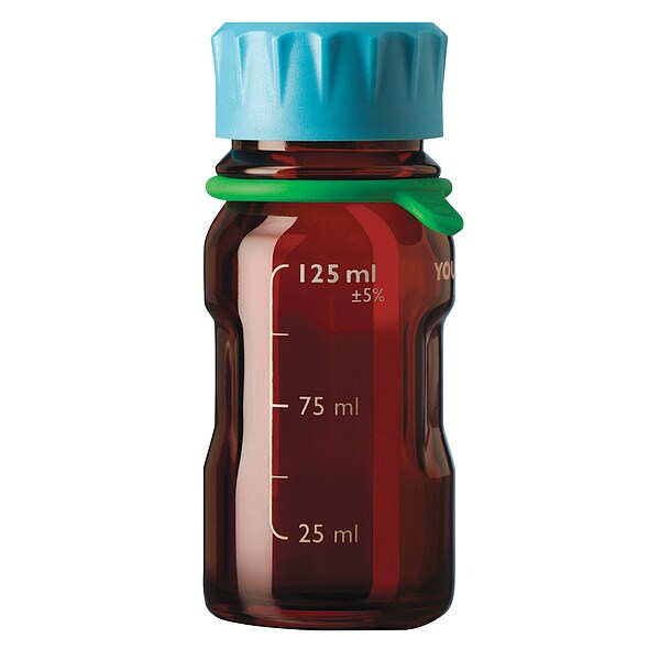 Bottle, 124 mm H, Amber, 55 mm Dia, PK4