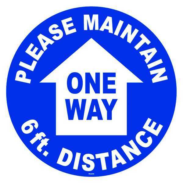 Floor Sign, 8 in H, 8 in W, Vinyl, English, FS-8-513