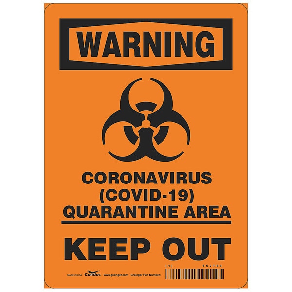 Coronavirus Quarantine Area Sign, 10