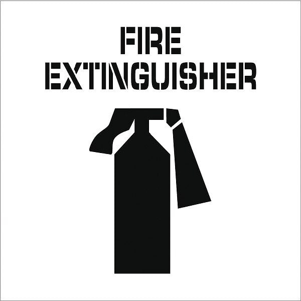 Fire Extinguisher Plant Marking Stencil