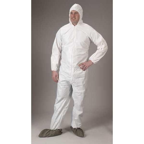 Coverall, Wrist, Ankle, Hood, Boot, 2XL, PK25