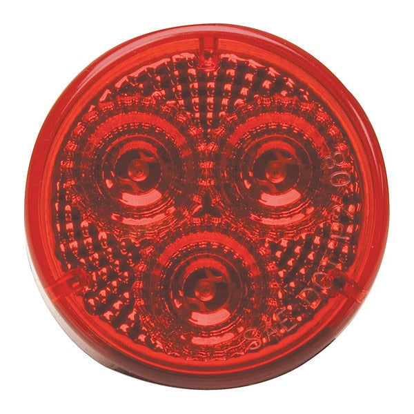 Diamond Lens Sealed Light, 2 Round LED, Color: Red