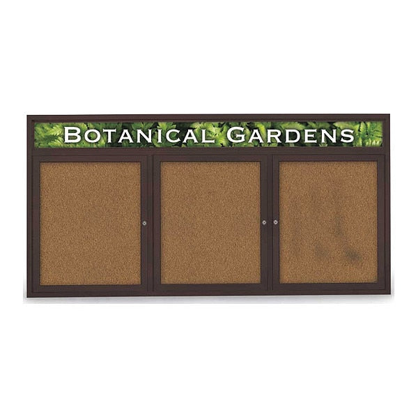 Corkboard, Header, Brnz, Forbo, 3 Dr, 72x36