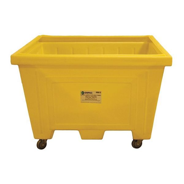 Yellow Tote with Lid & Wheel Kit 36