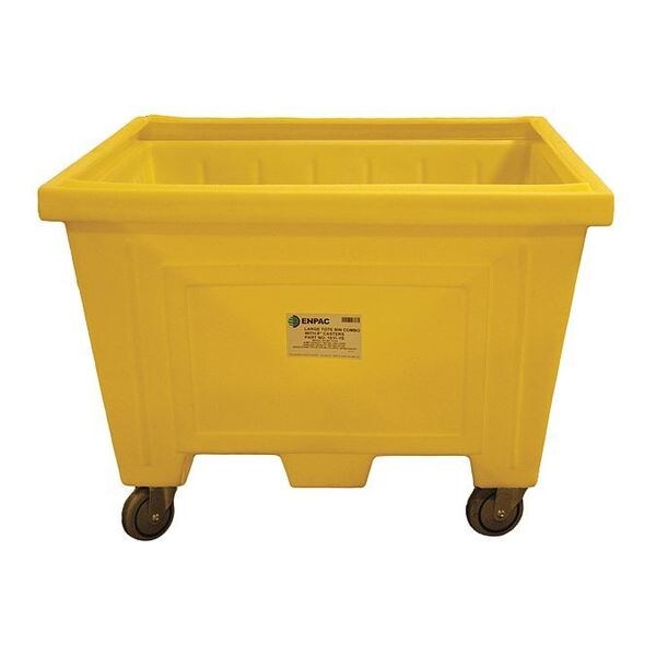 Yellow Tote with Lid & Wheel Kit 40