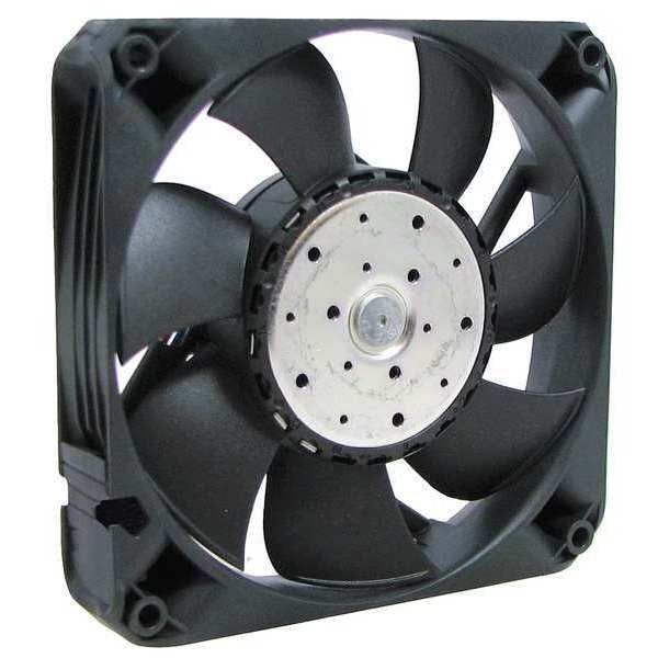 Axial Fan, Square, 24V DC, 132.4 cfm, 4 2/3 in W.