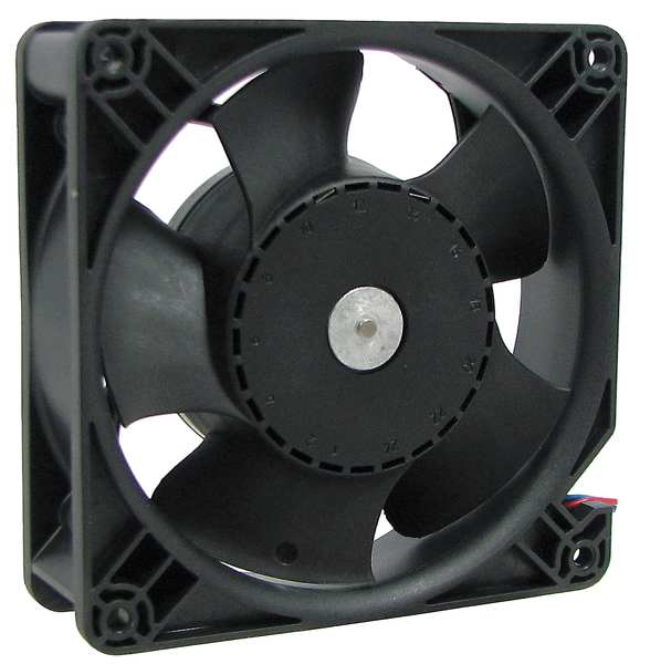 Axial Fan, Square, 24V DC, 161.9 cfm, 4 2/3 in W.