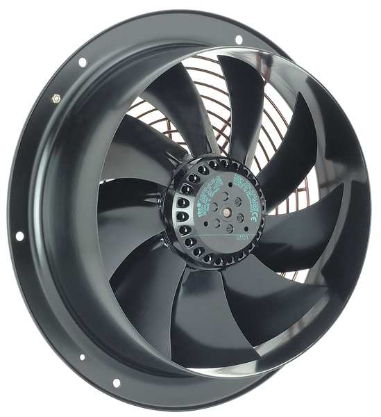 Axial Fan, Round, 115V AC, 1 Phase, 1100 cfm, 320mm W.