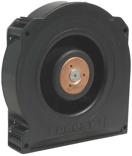 Compact Blower, Round, 24V DC, 37.7 cfm cfm, 5 in W.