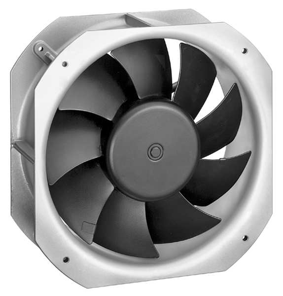 Axial Fan, Square, 24V DC, 642 cfm, 8 7/8 in W.