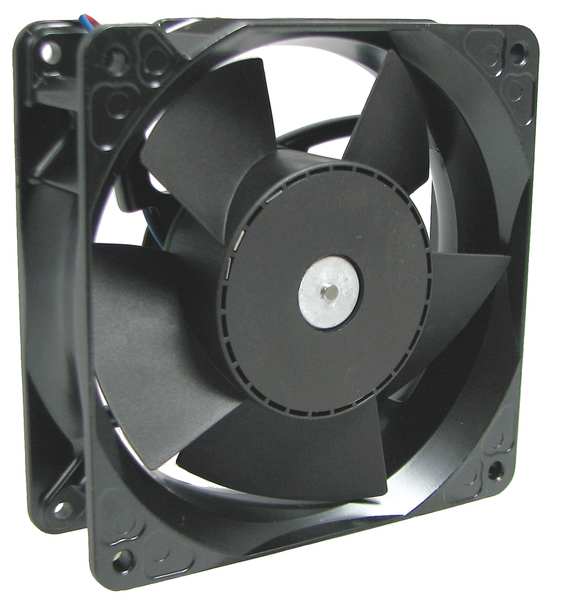 Axial Fan, Square, 24V DC, 230 cfm, 4 11/16 in W.