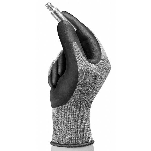 Foam Nitrile Coated Gloves, Palm Coverage, Black, 2XL, PR