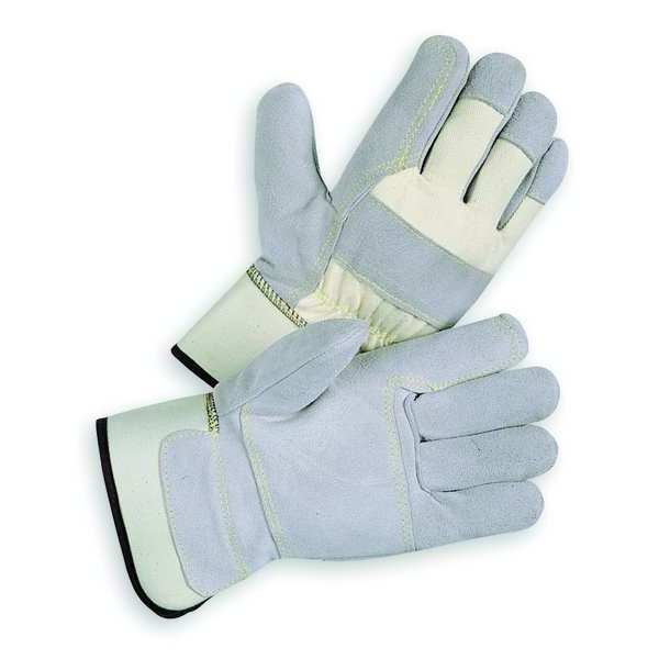 Leather Gloves, Split/Double Palm, S, PR
