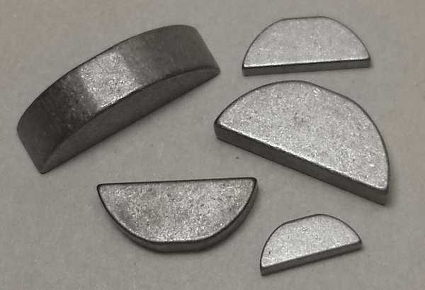 Woodruff Key Assortment, Carbon Steel, Plain, 72 Pieces, +0.001 in Thick Tolerance
