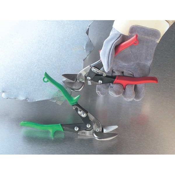 Offset Snip, Right/Straight, 9 1/4 in, Molybdenum Steel Jaw
