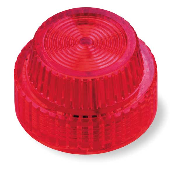 Pilot Light Lens, 30mm, Red, Plastic
